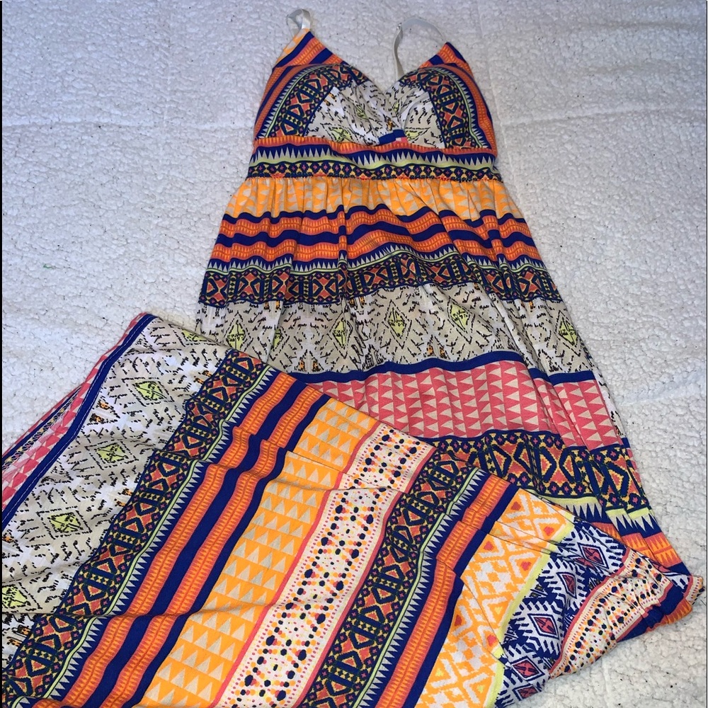 Spaghetti strap floor length dress